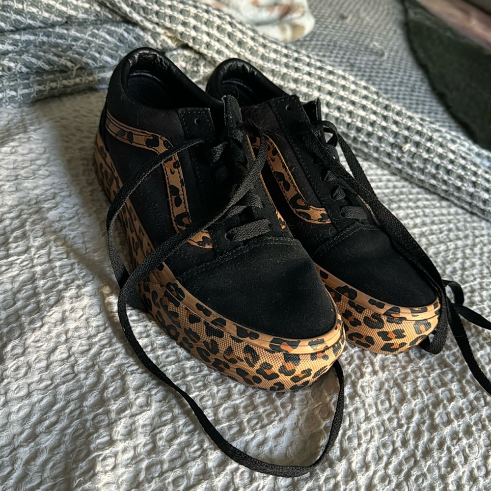 Vans Suede & Leopard Print Platforms